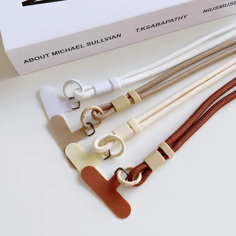 Cordon discret pour smartphone – Lanière réglable universelle anti-chute